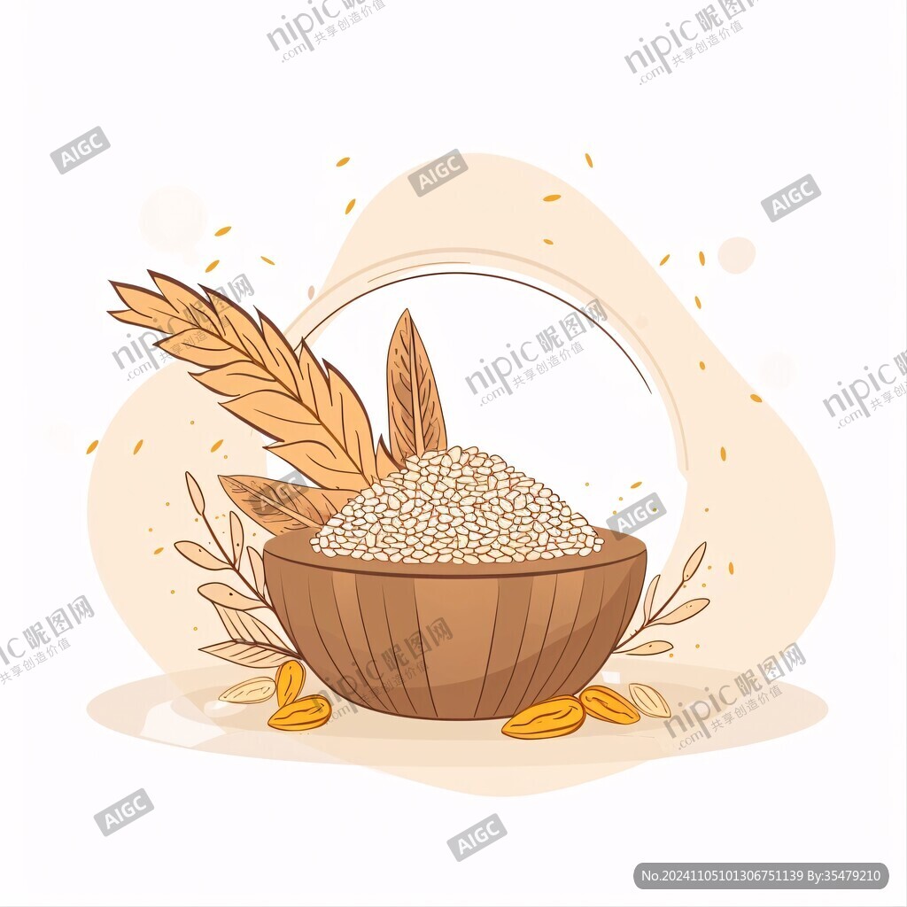 谷物杂粮插画