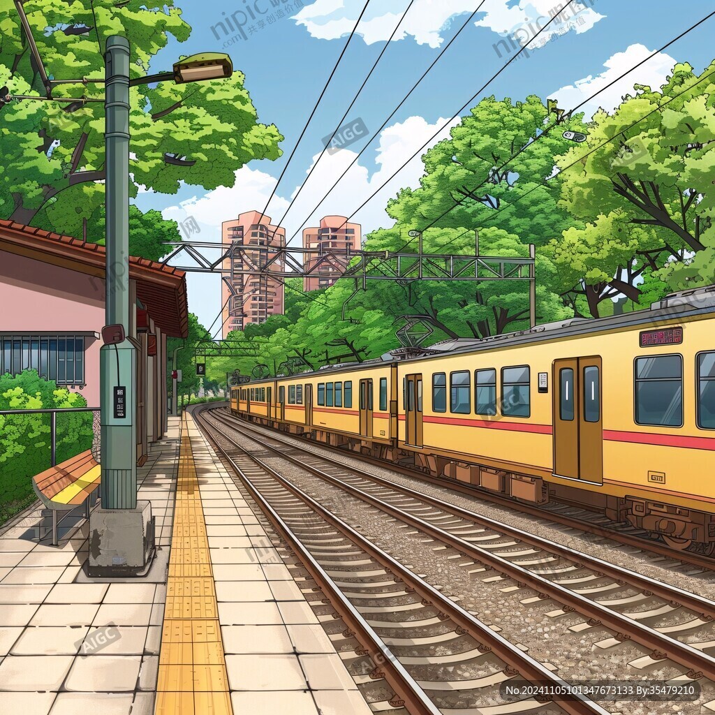 等火车场景