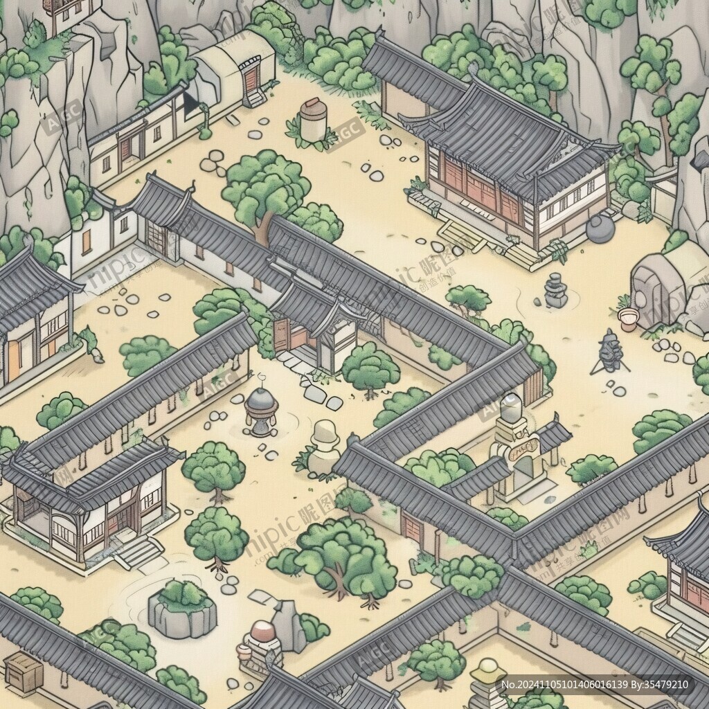 北宋古城插画