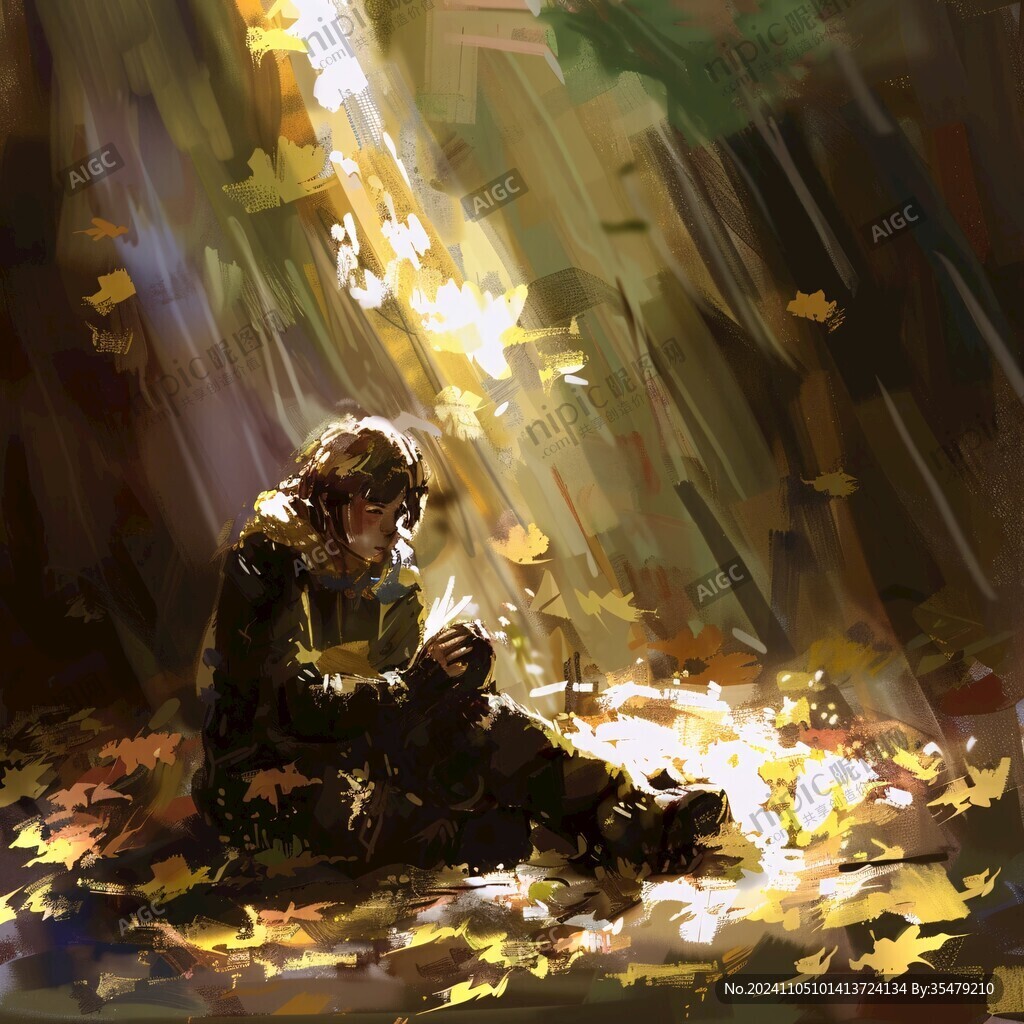 手绘追光的少年