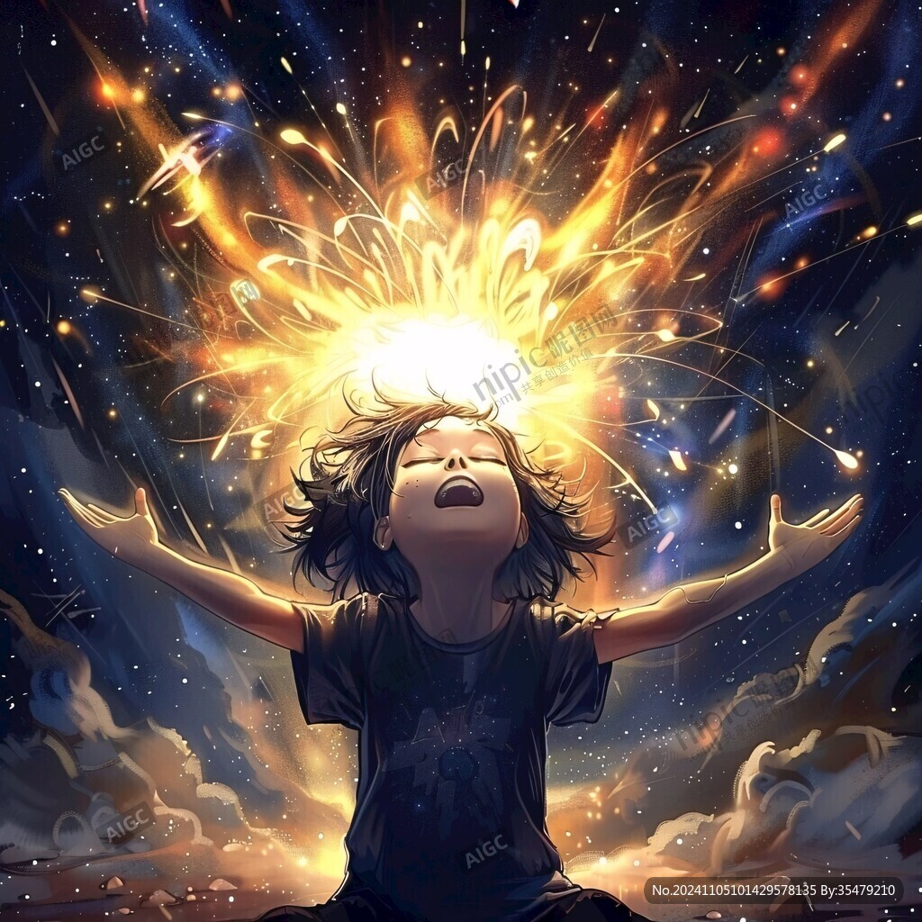 手绘追光的少年