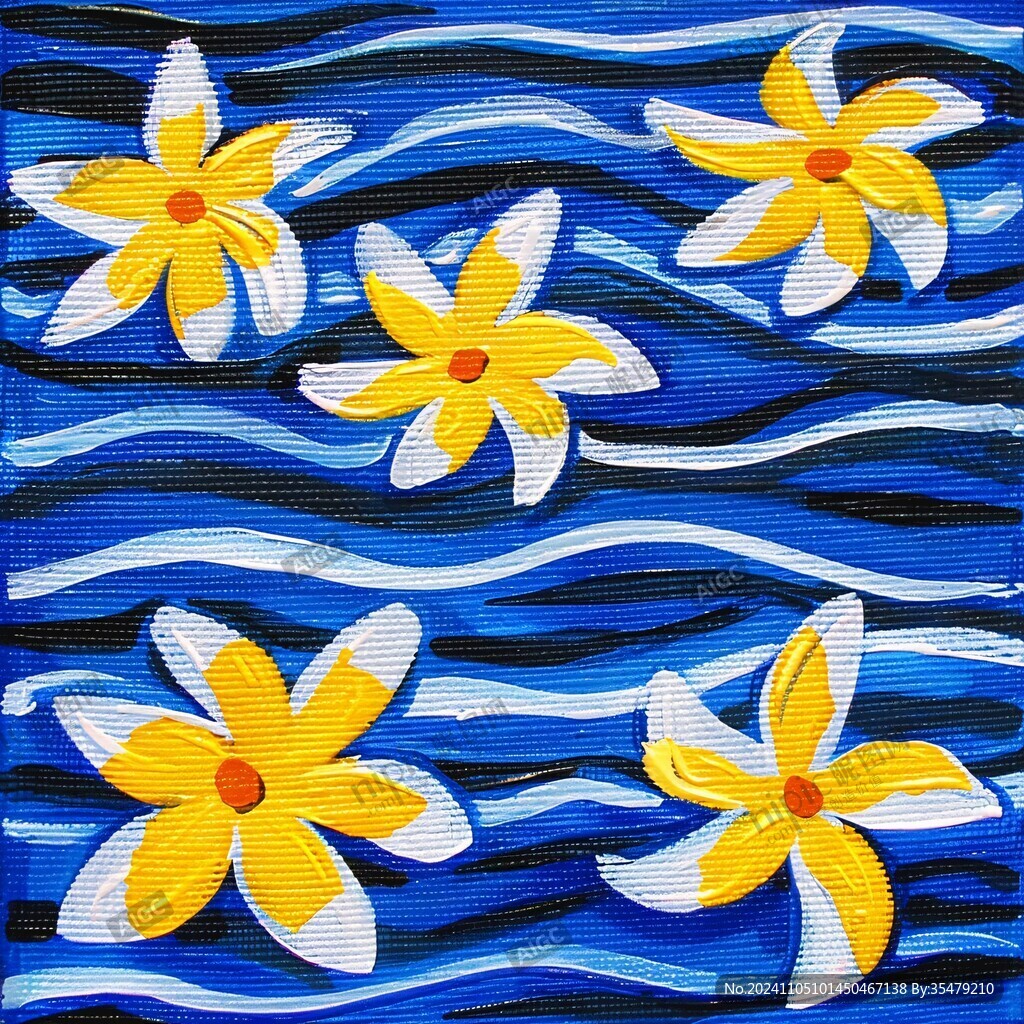 海水花卉纹