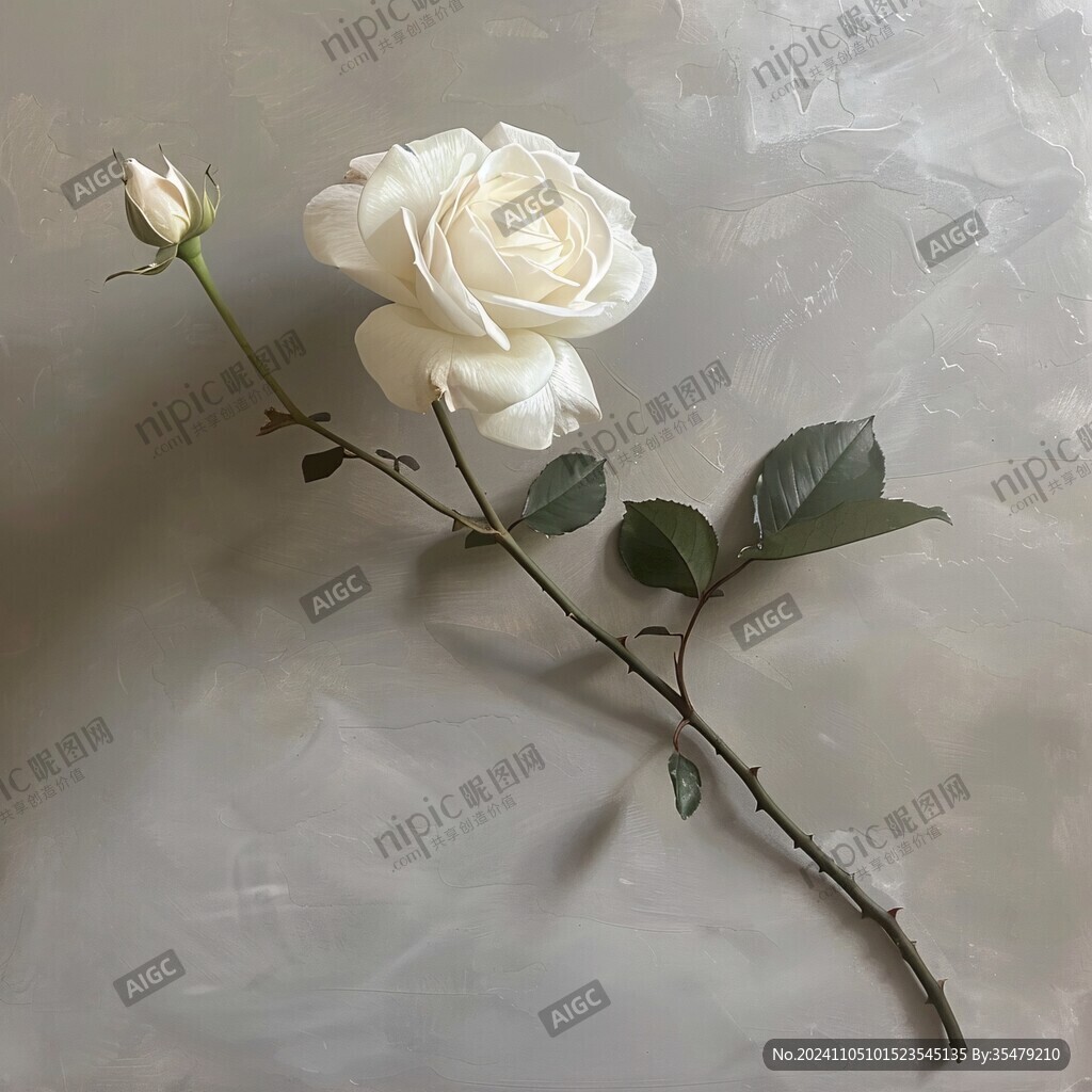 仿真白玫瑰