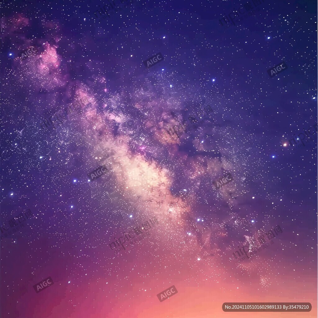 绚丽多彩星空海报背景