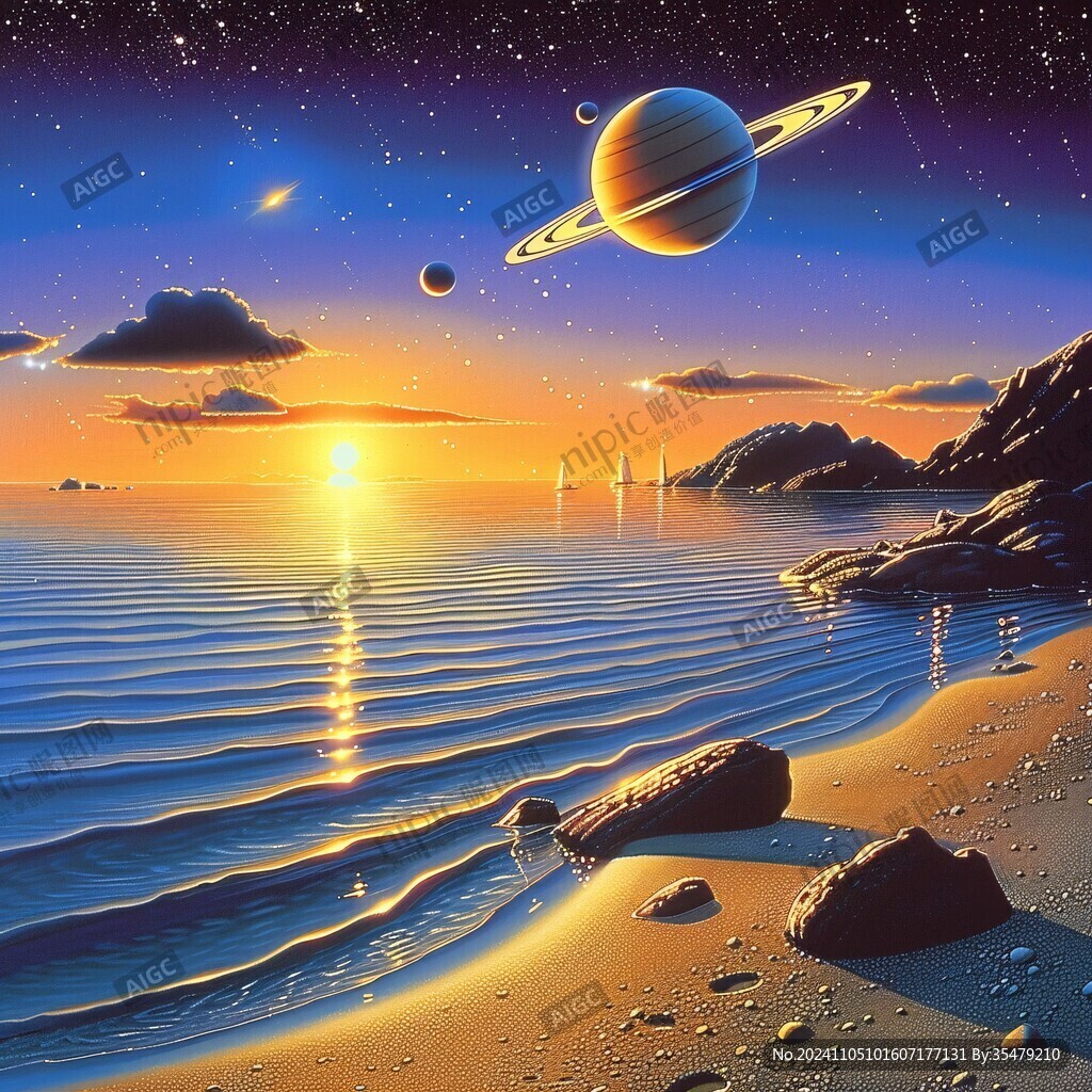 外星球幻想场景插画