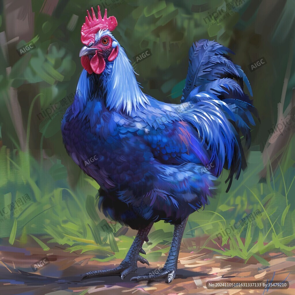 走地鸡插画