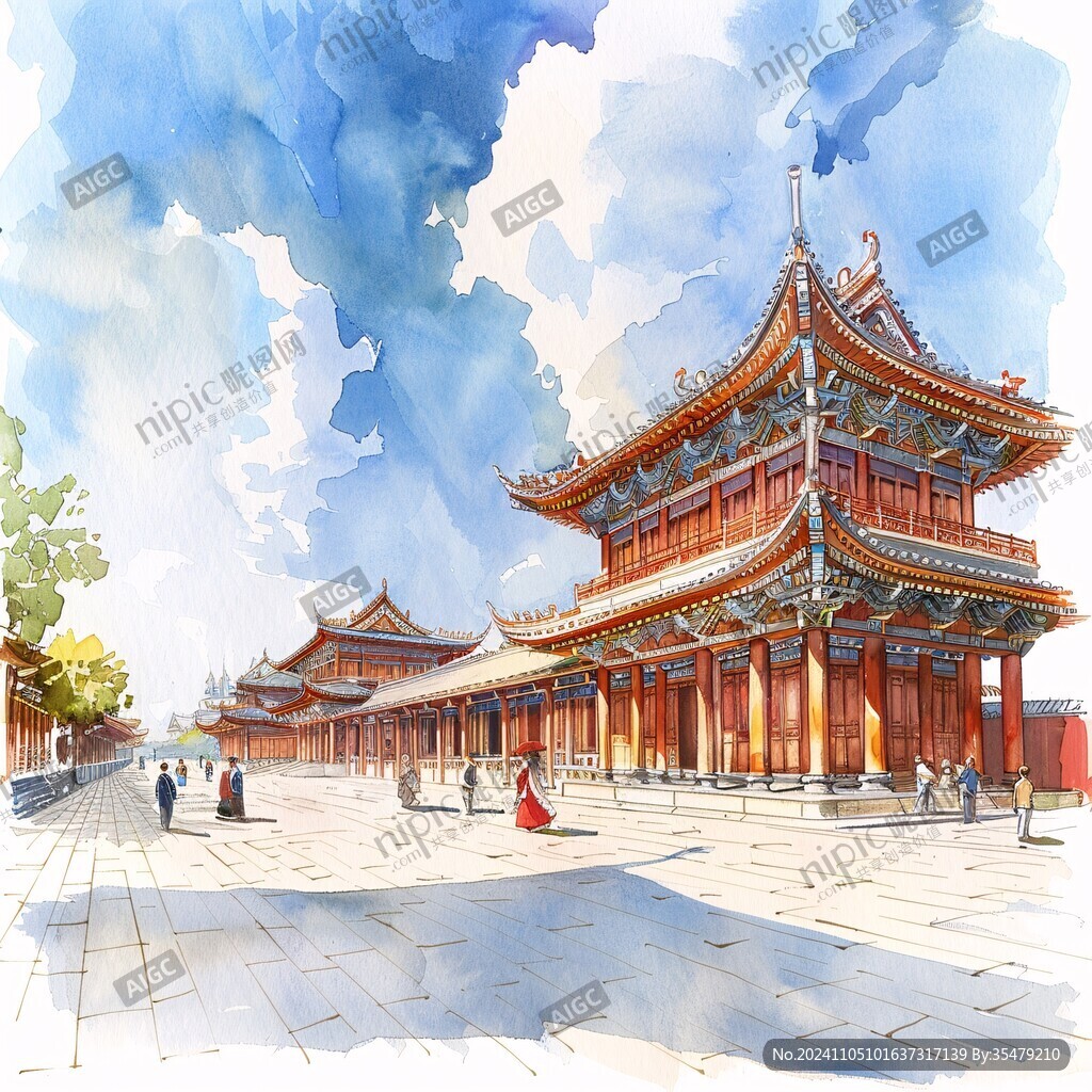 崇安阁插画