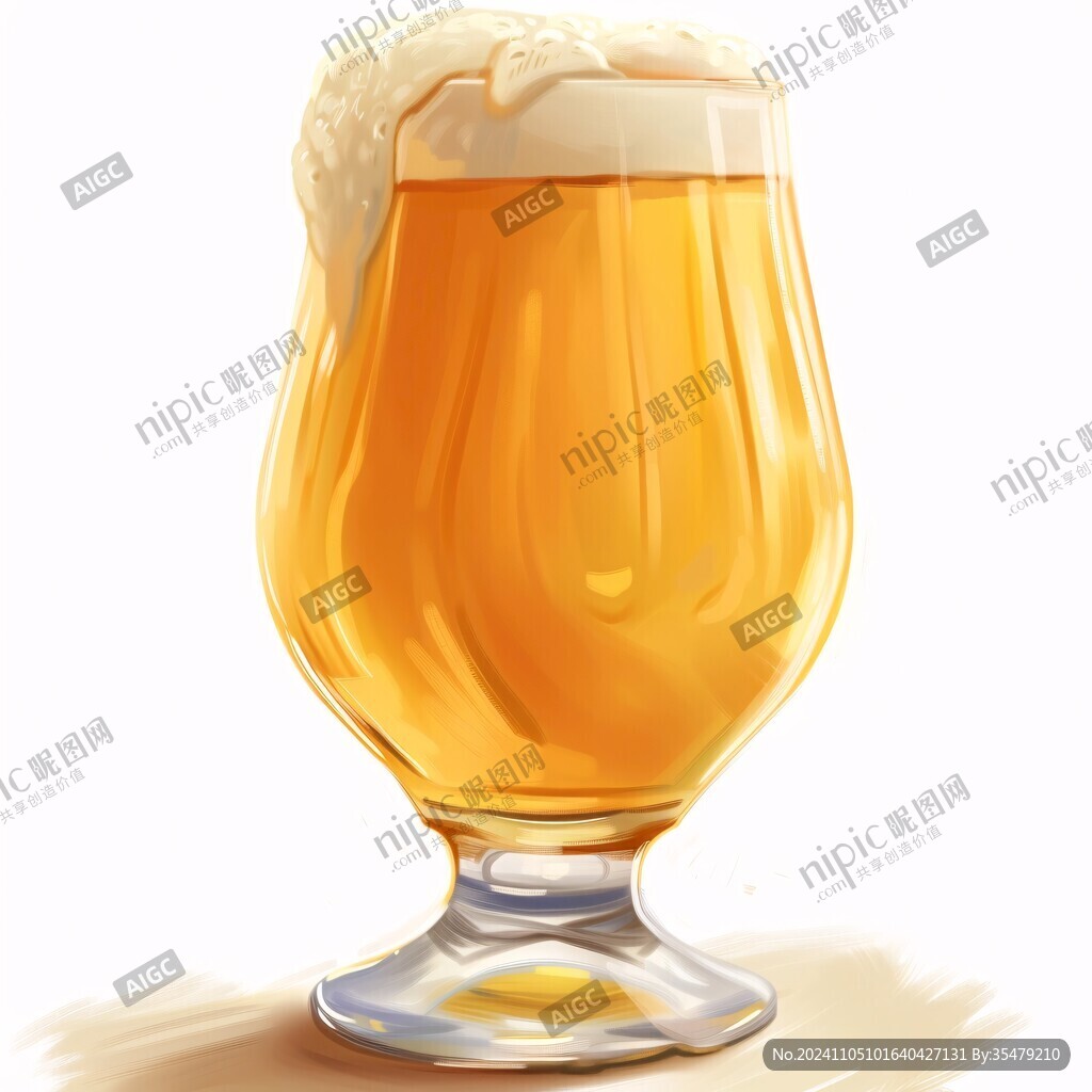 啤酒杯插画