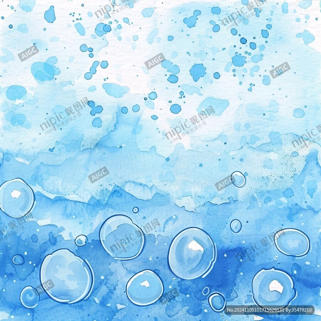 水珠手绘插画