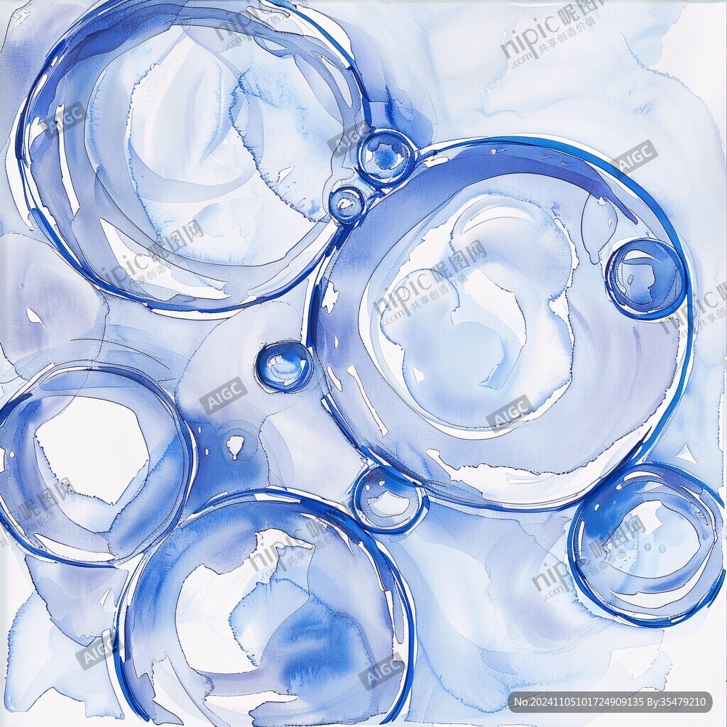 蓝色气泡