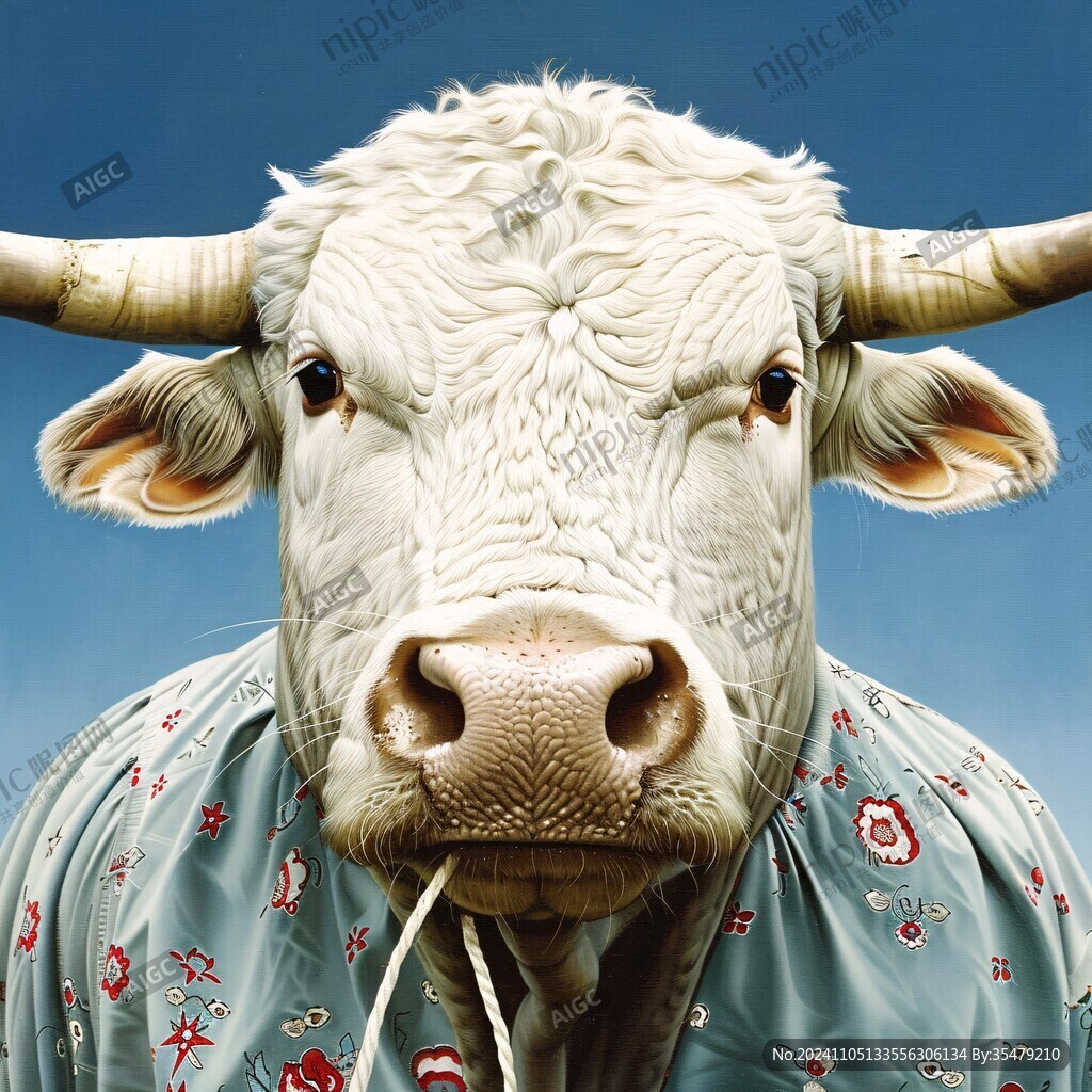 3d牛装饰画