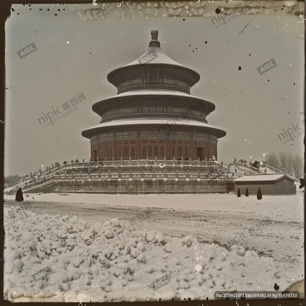 祈年殿雪景