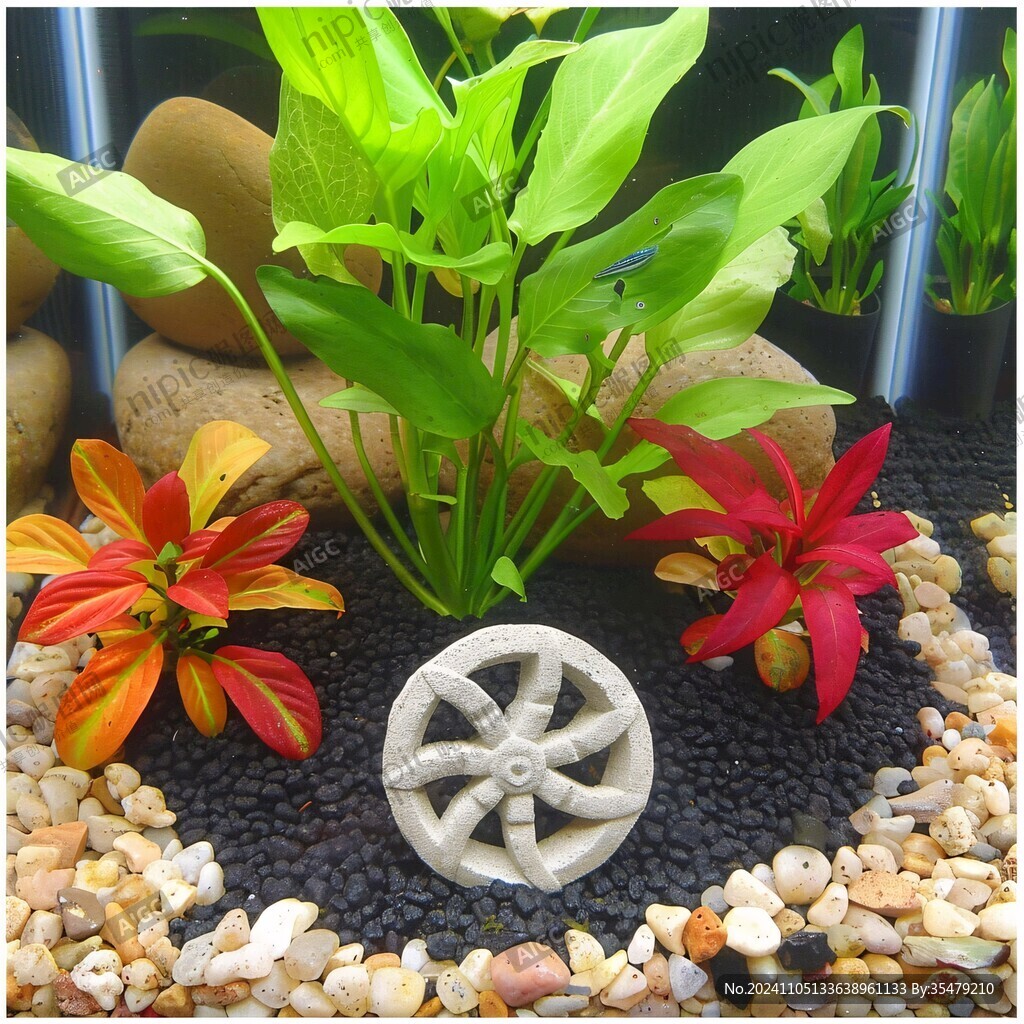 鹅卵石花朵造型