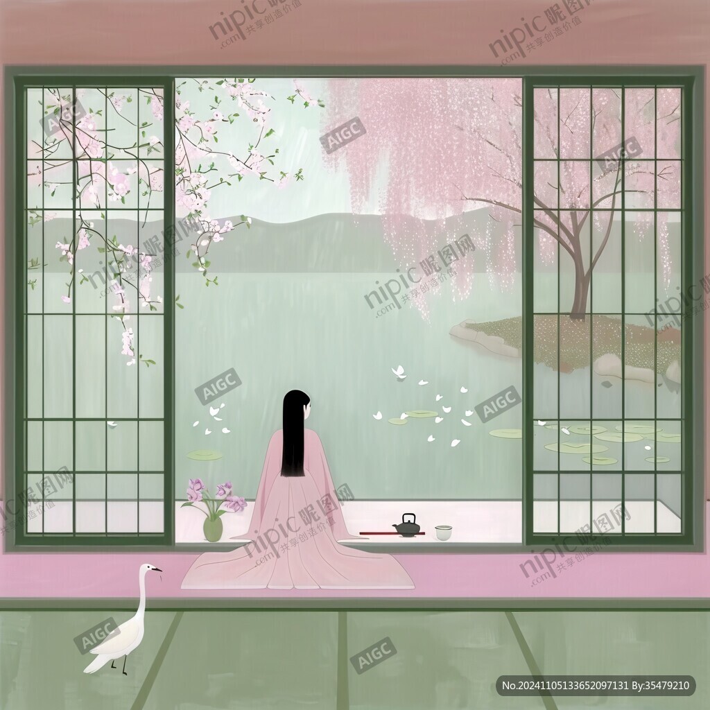 窗外插画
