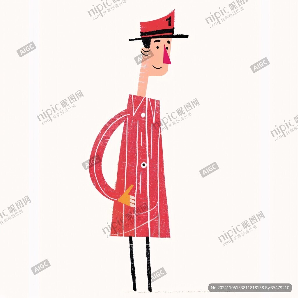 简约人物插画