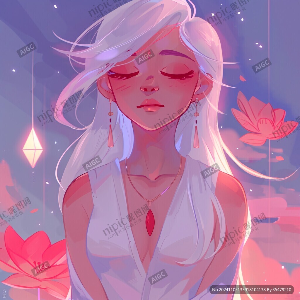 梦幻少女插画