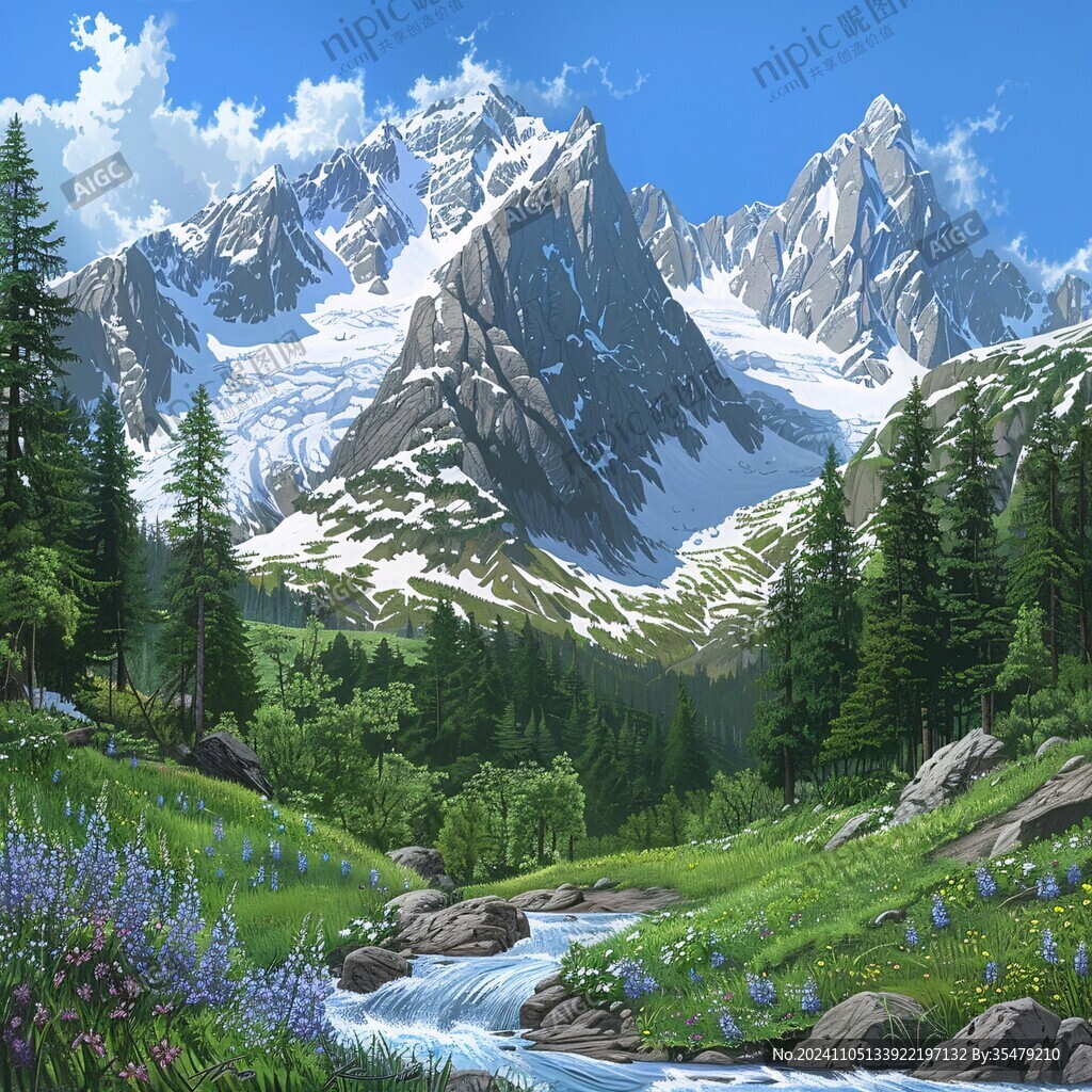 宽屏风景画