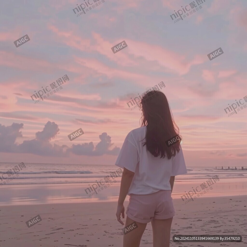 落日旅行彩霞海滩