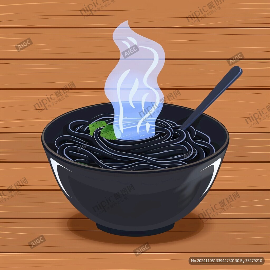 荞麦面插画