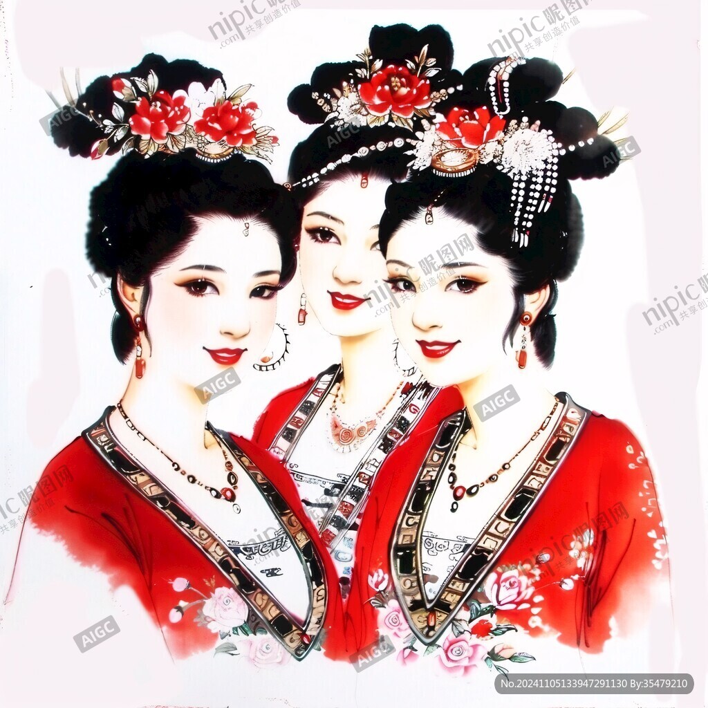 水彩红楼人物