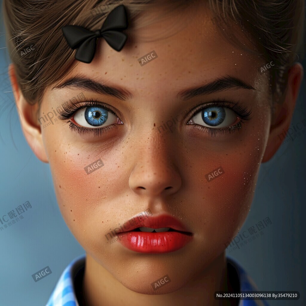 3d效果女孩
