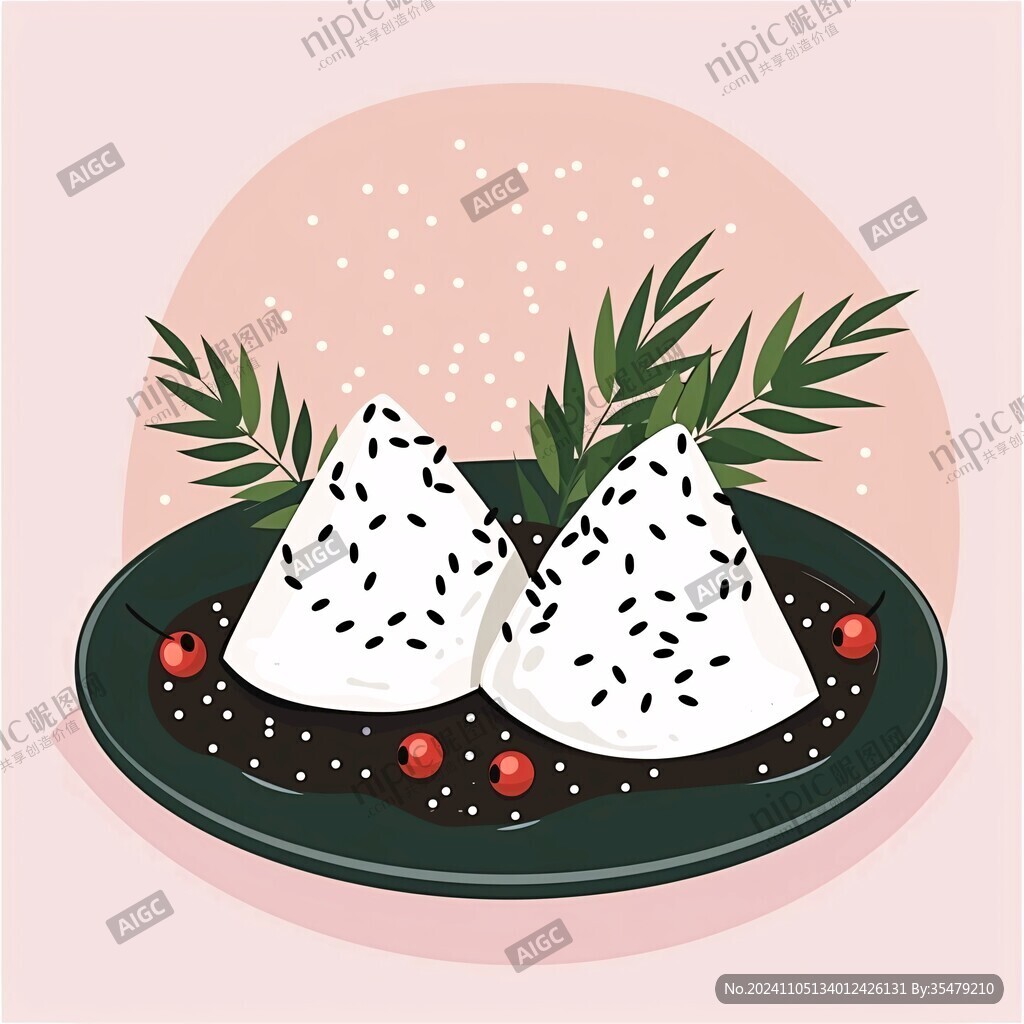芝麻糕插画