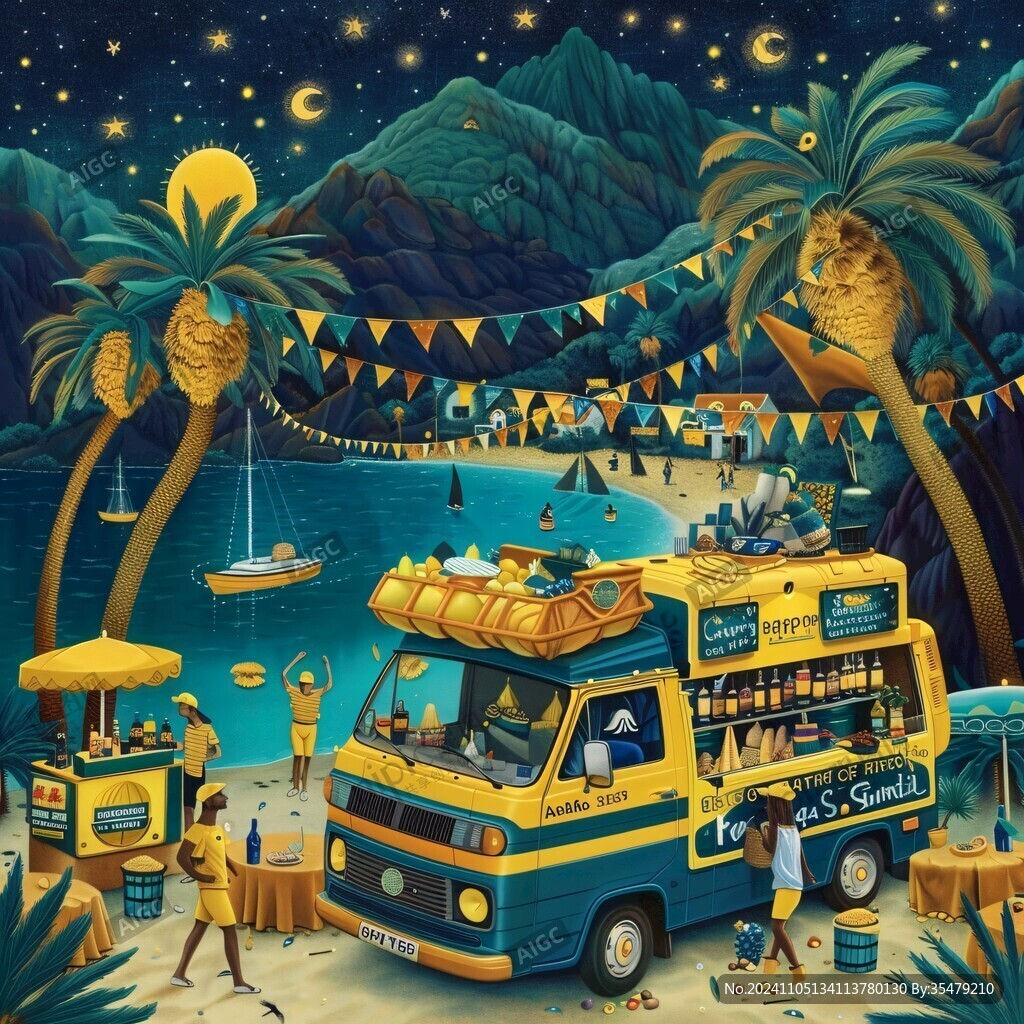 奥兰多旅游宣传插画
