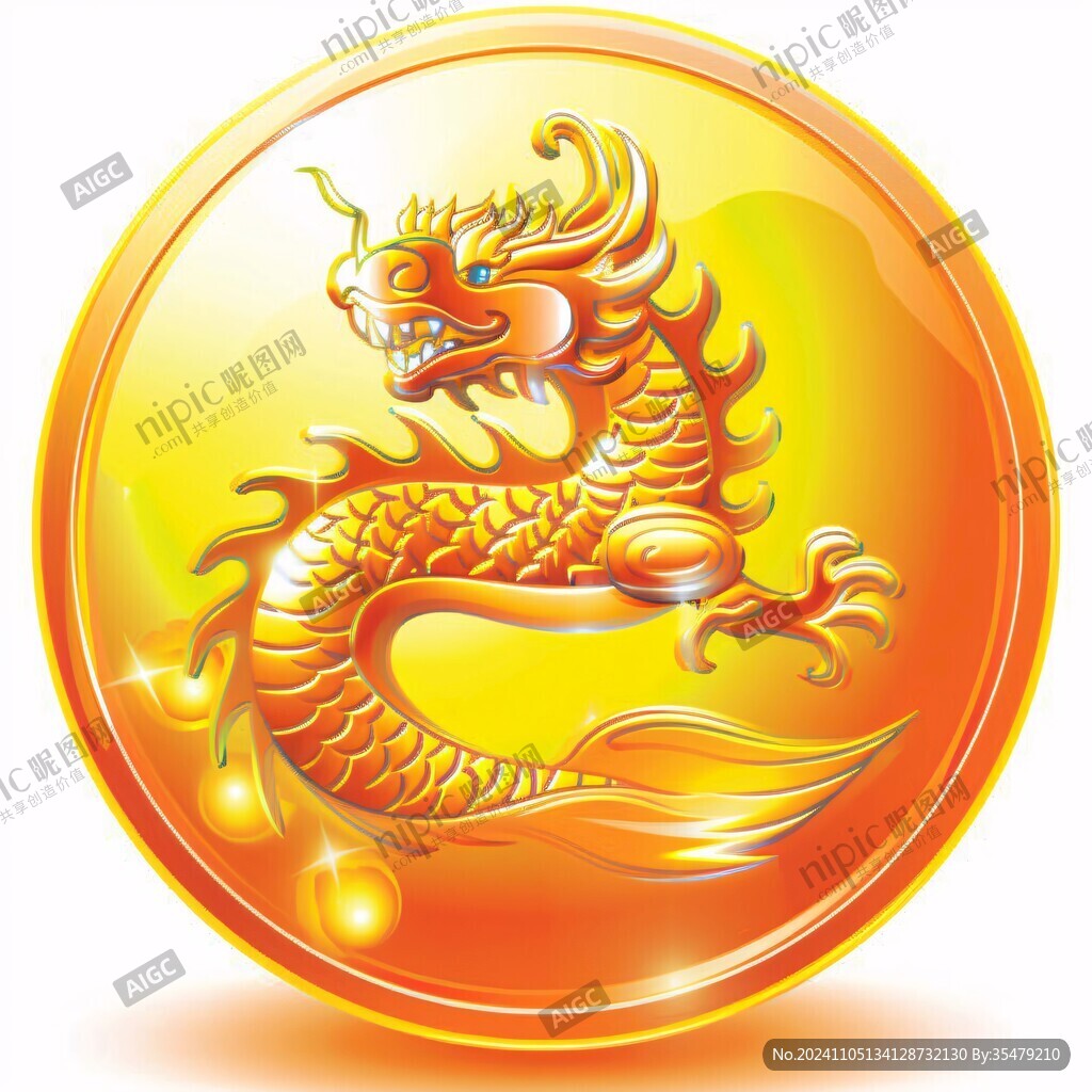 龙纹金币