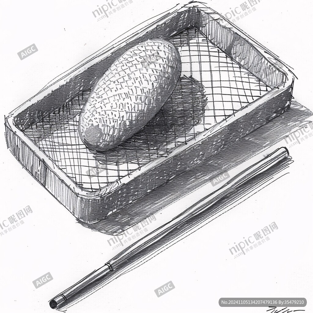 鸡蛋钢笔画