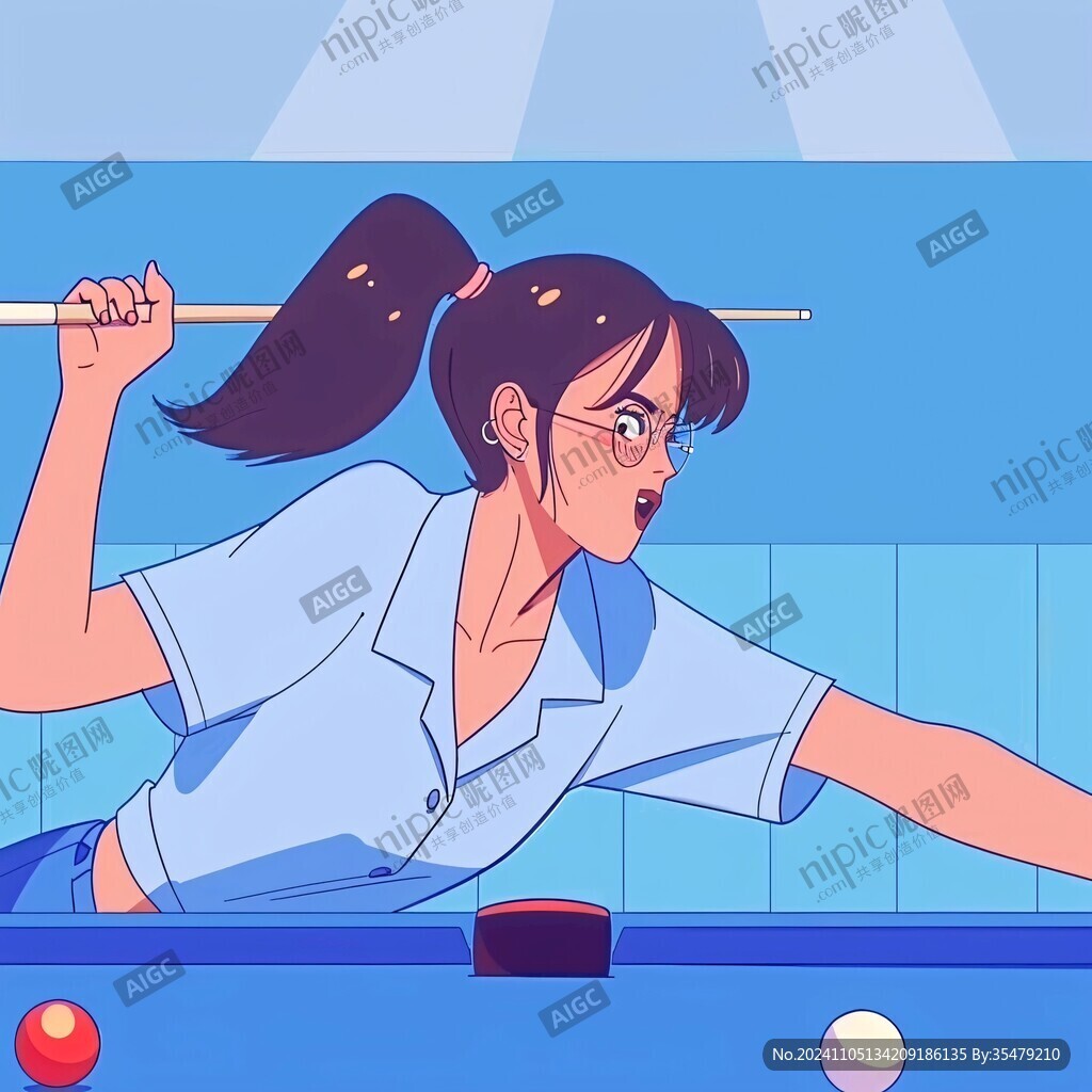 插画乒乓球人物