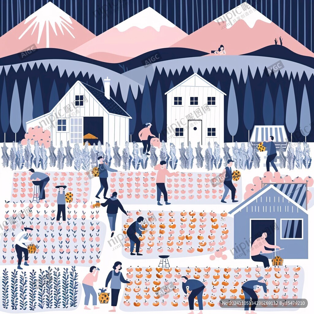 果农劳动农民干活