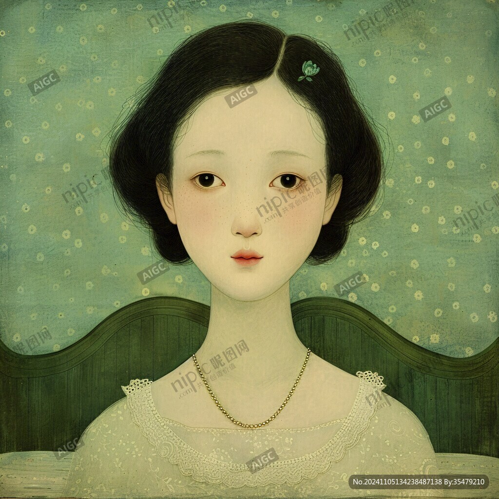 女性文艺插画