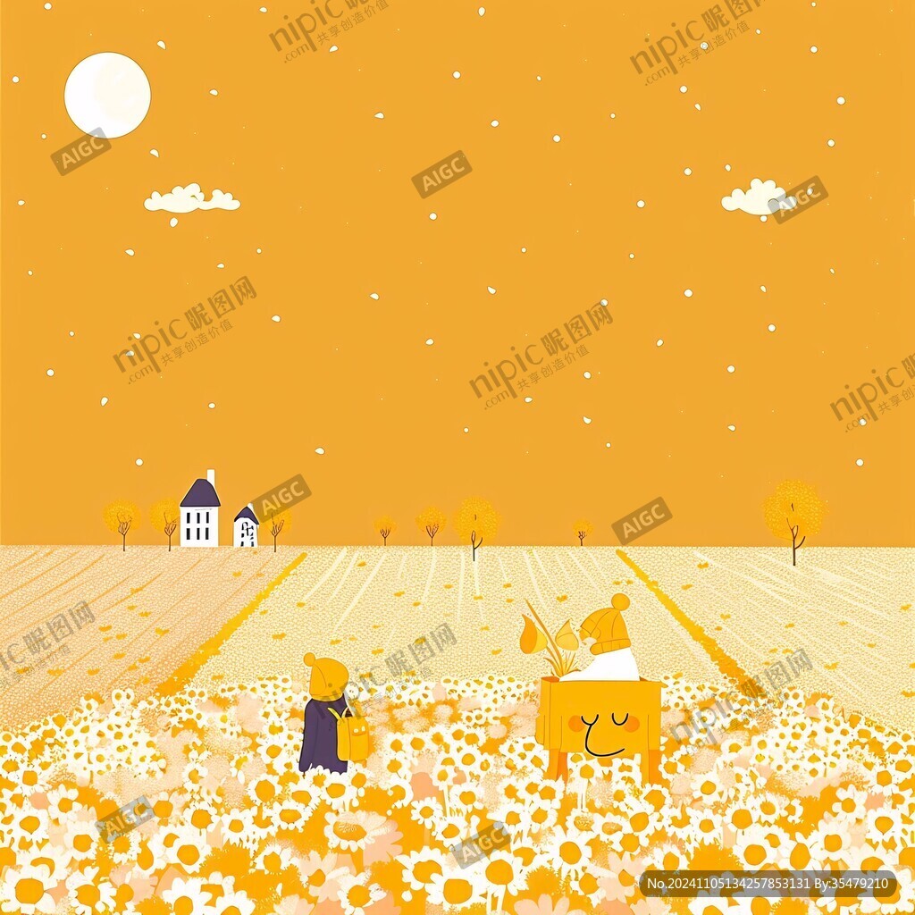 丰收主题插画