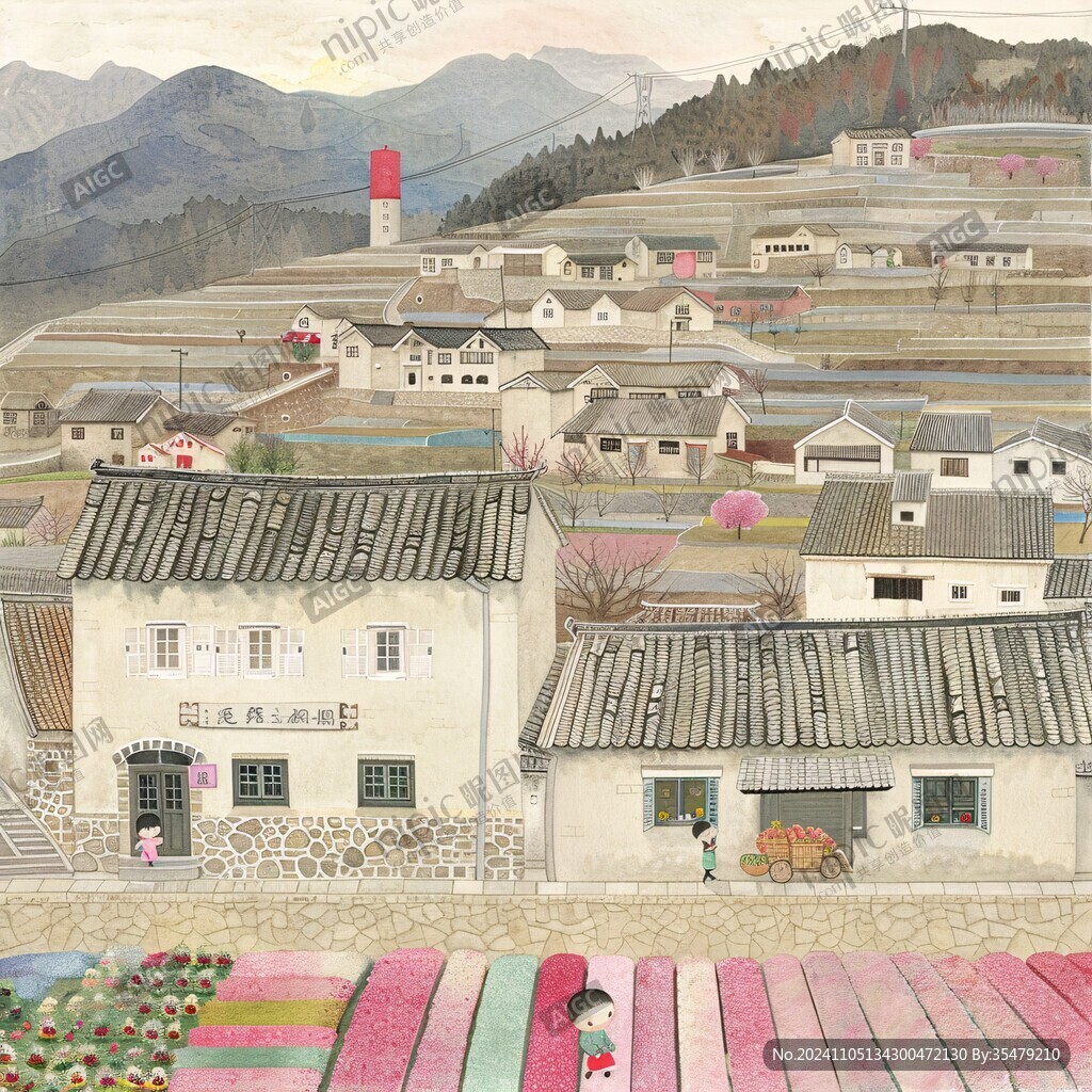 家乡记忆插画