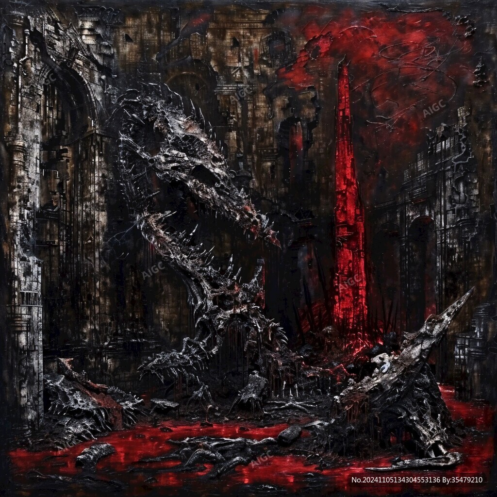龙题材油画