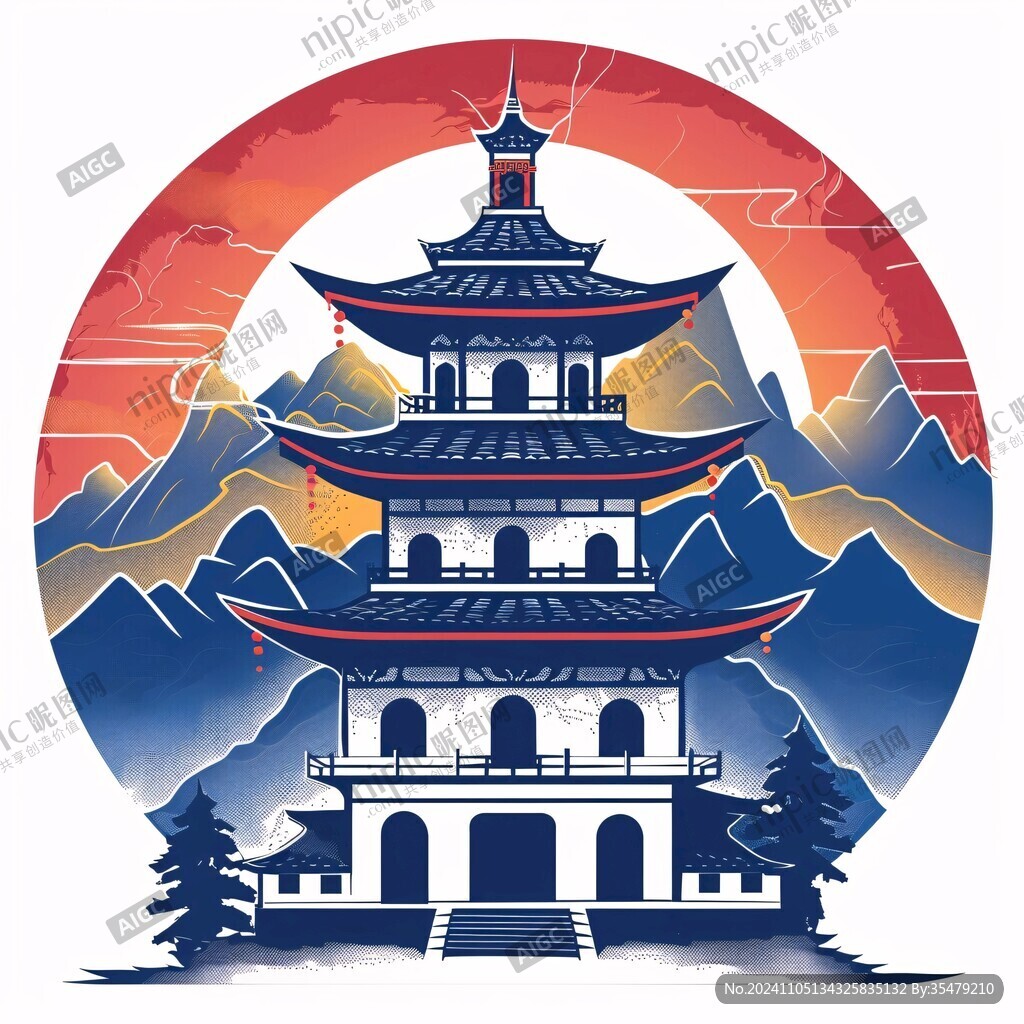 万寿塔插画