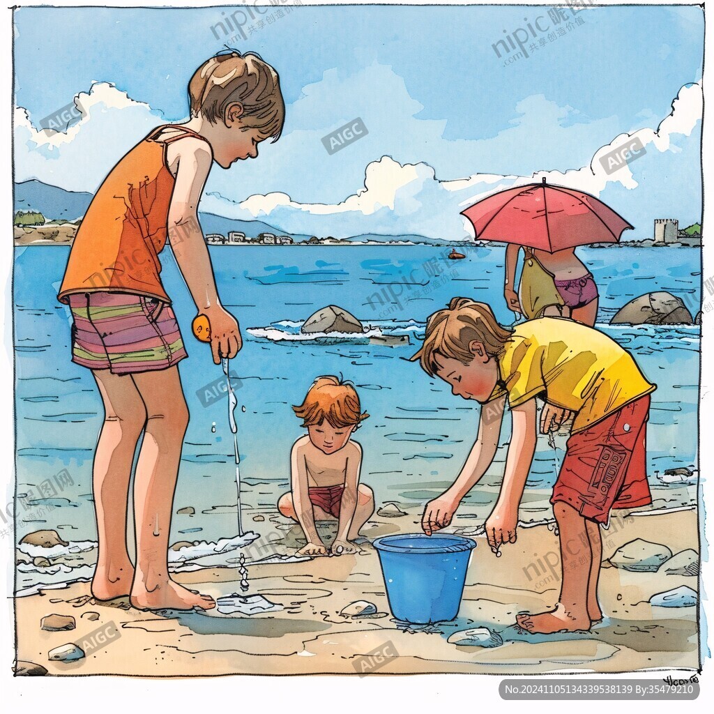 赶海漫画