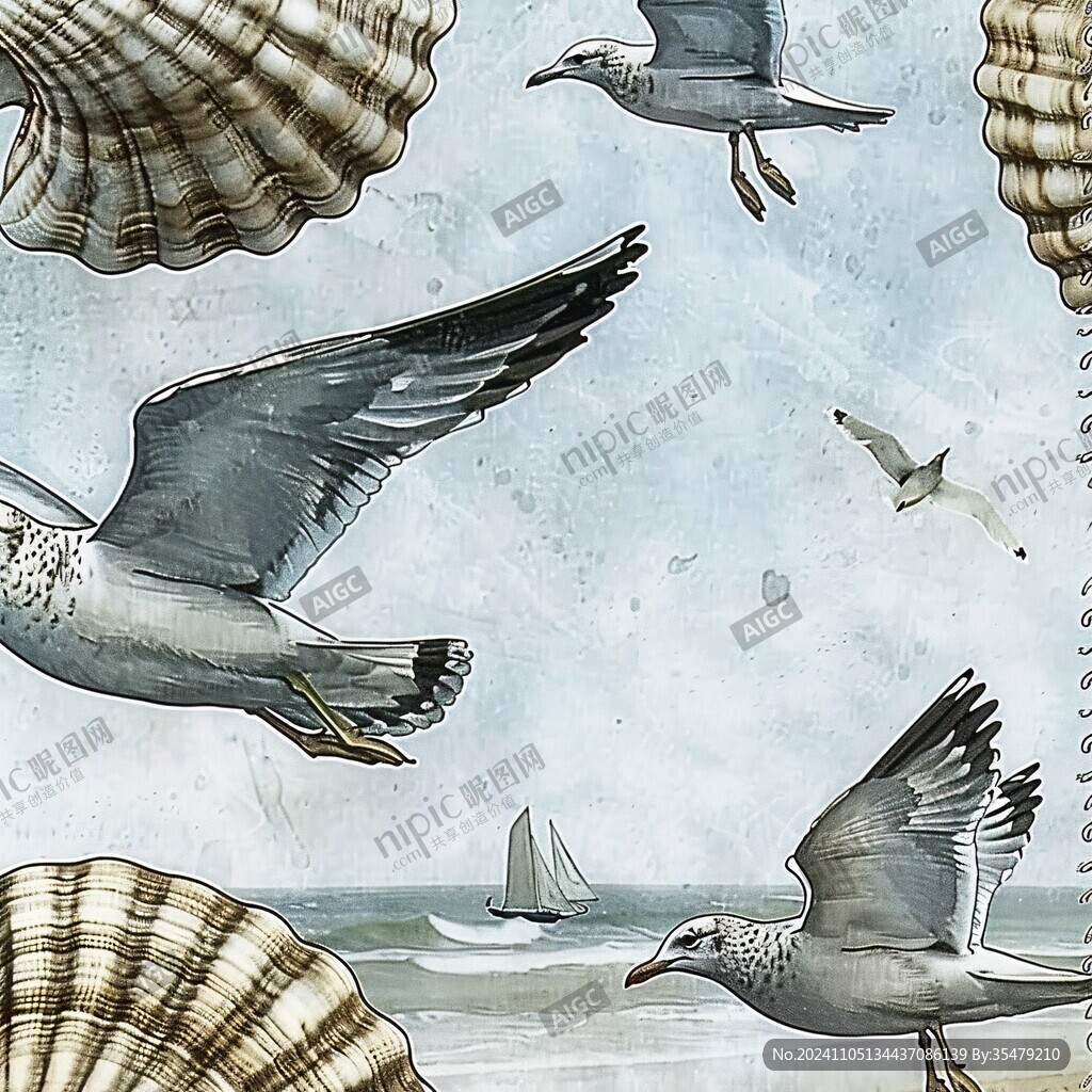 海鸥装饰画