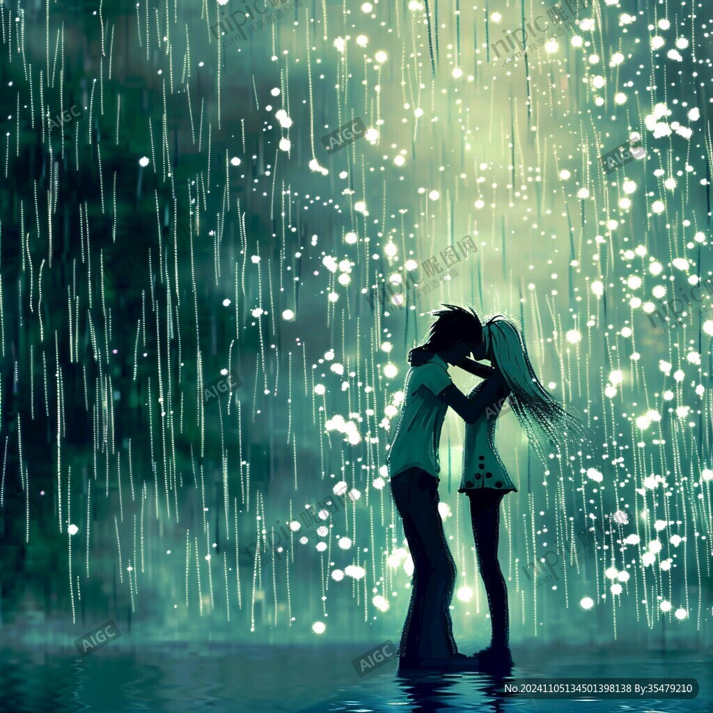 雨夜背景墙