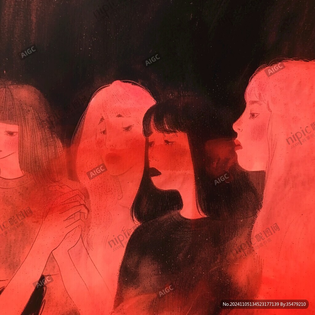 红蓝调插画