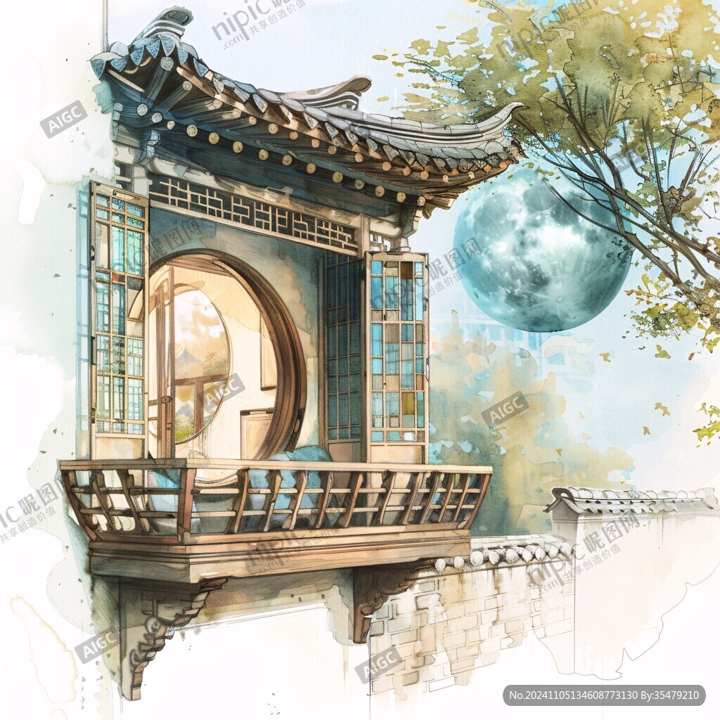 夹镜楼插画