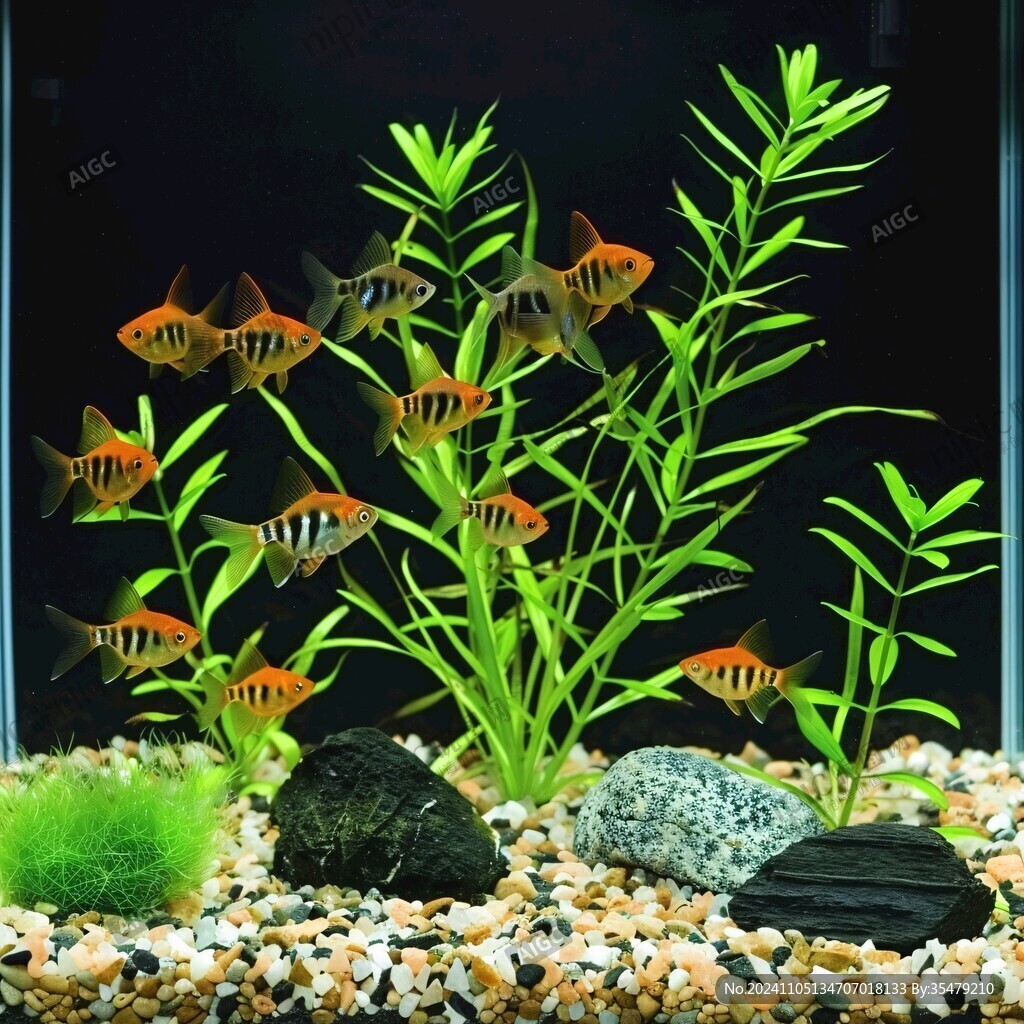 草金鱼缸鱼缸布景