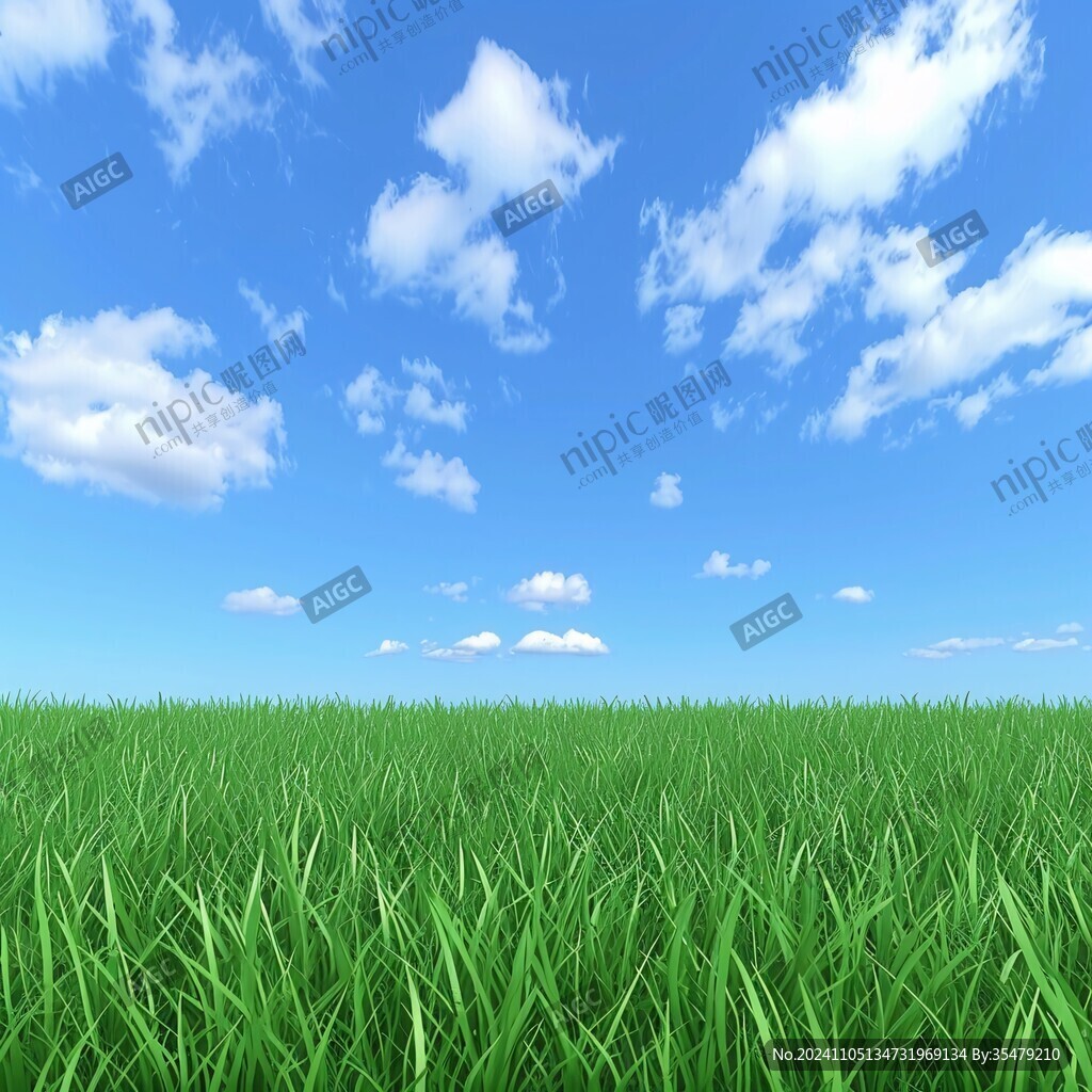 蓝天草素材