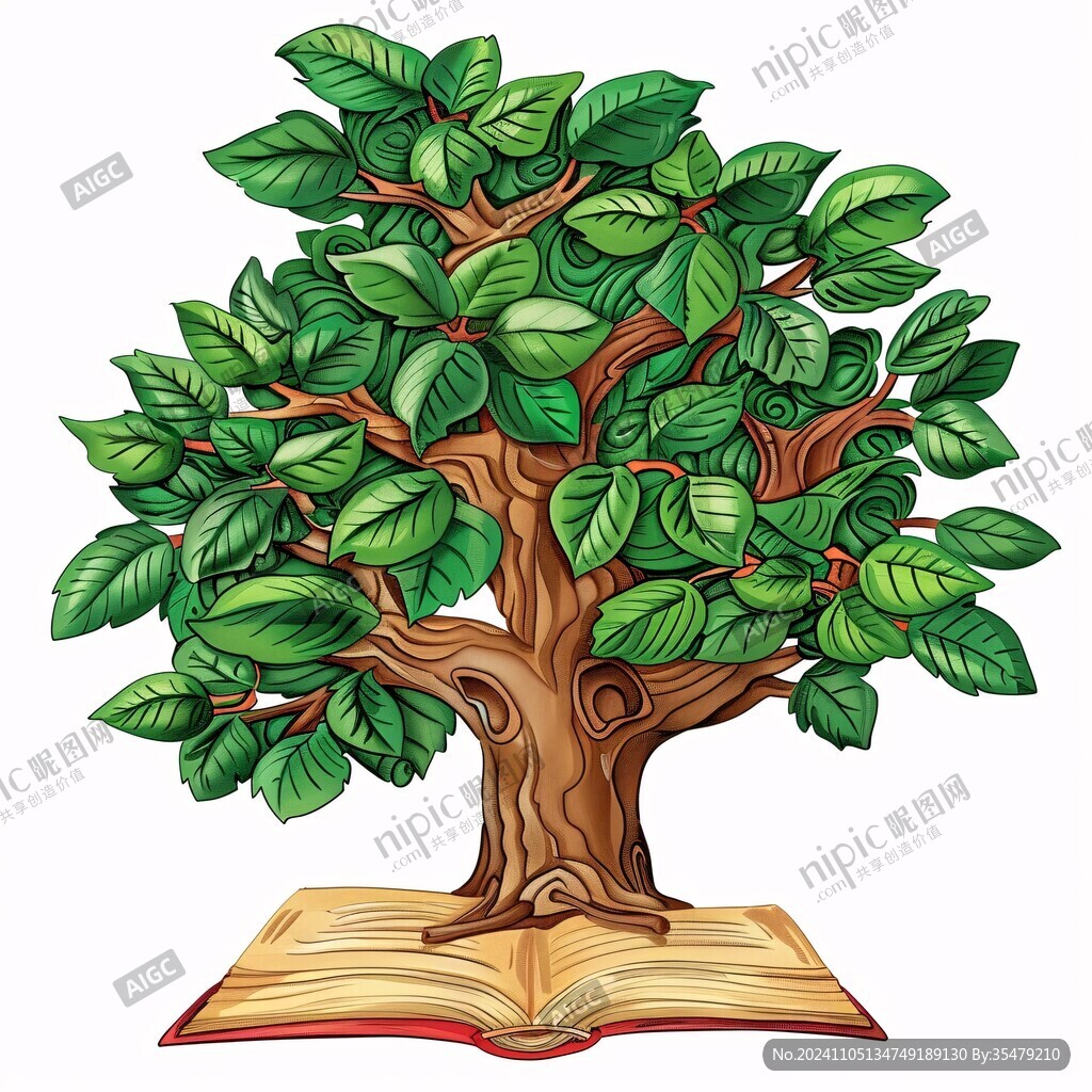 书本植物插画