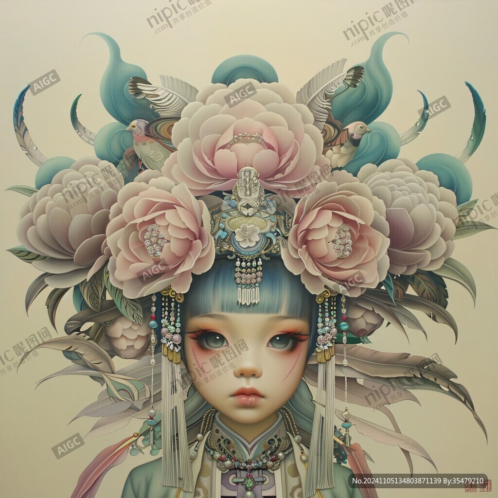 京剧花旦插画