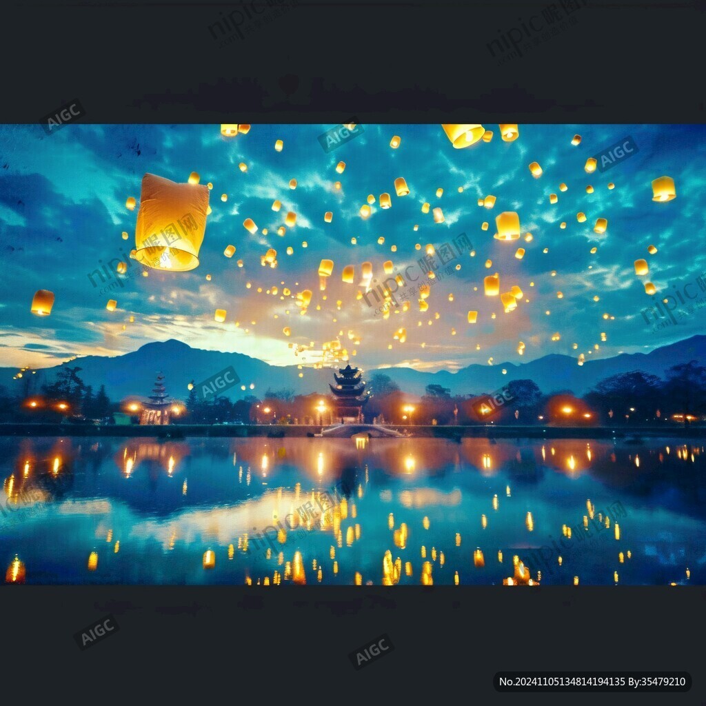 中秋节天灯