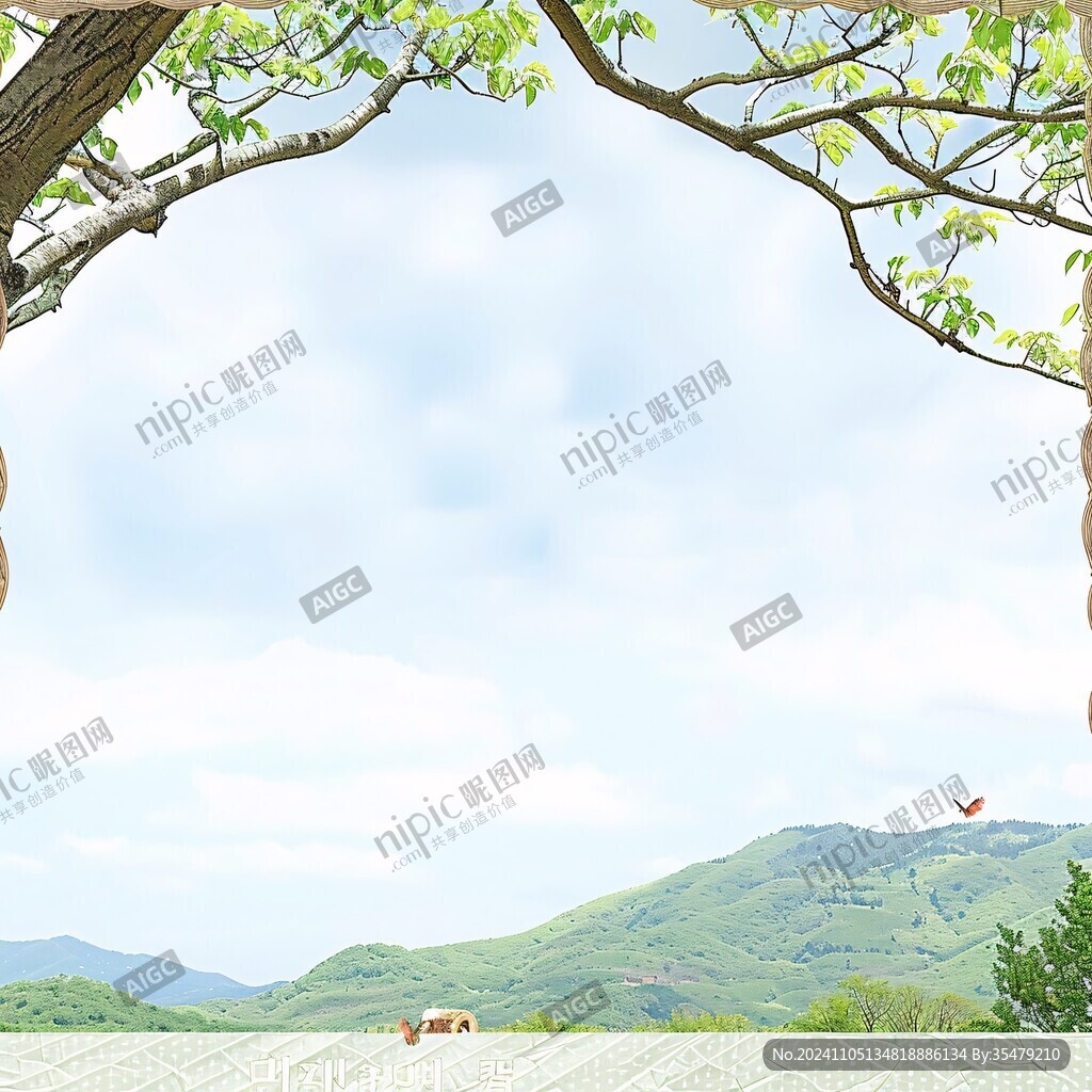 延边插画宣传素材背景