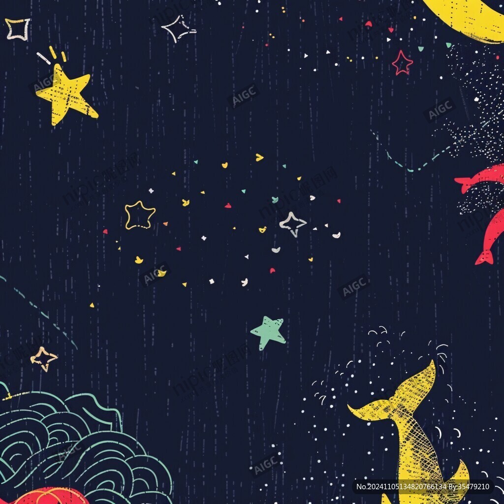 创意夜晚星点流星