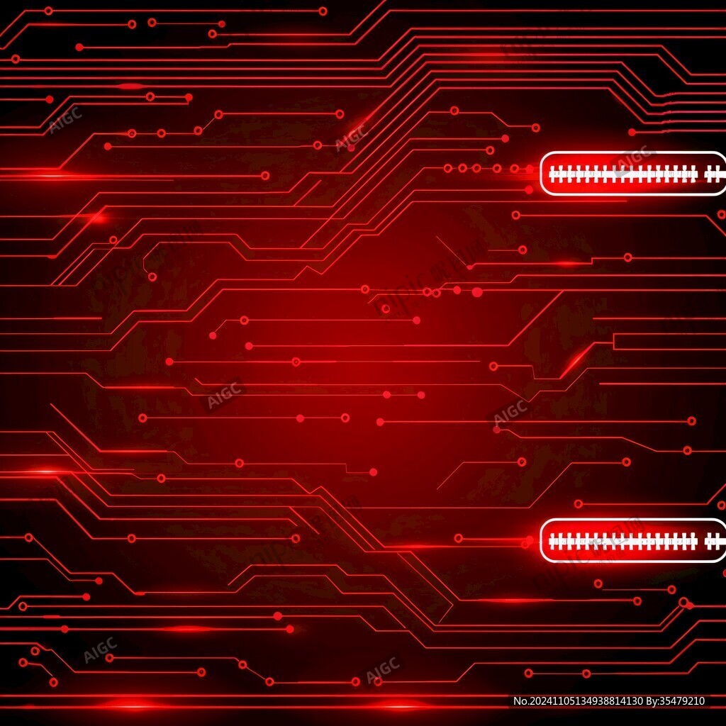 红色科技渐变背景数码