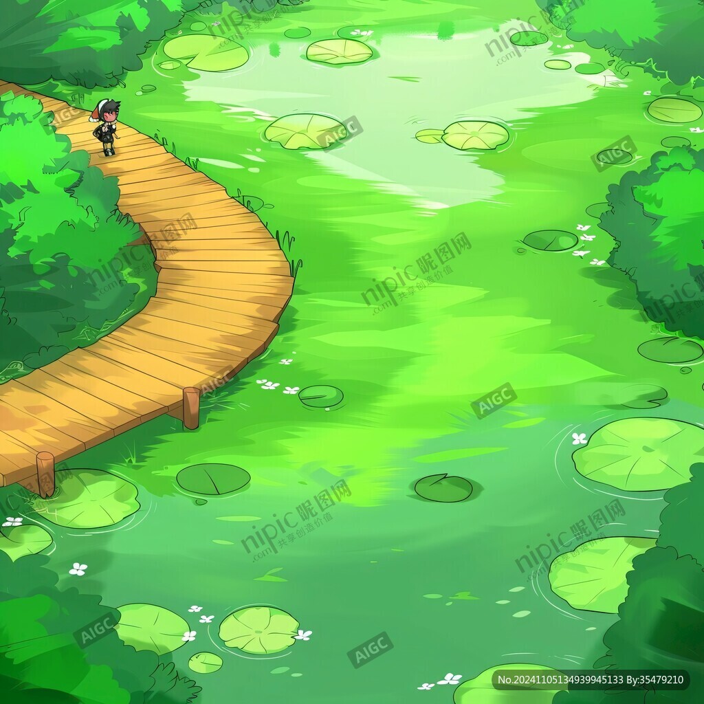 小桥流水插画